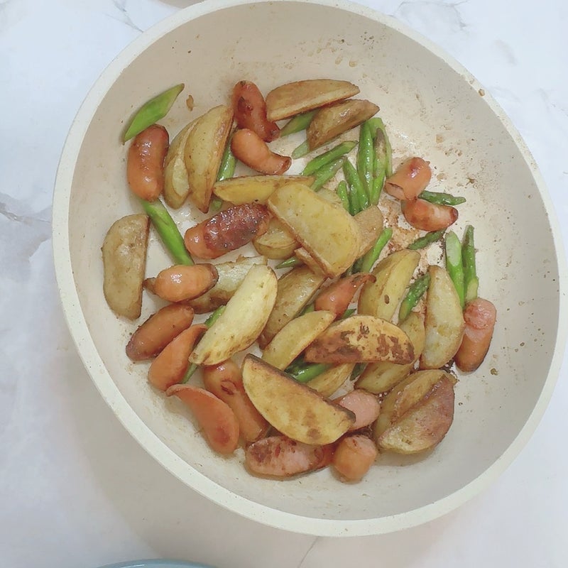 娘達が大好きなコンソメバター炒めの画像