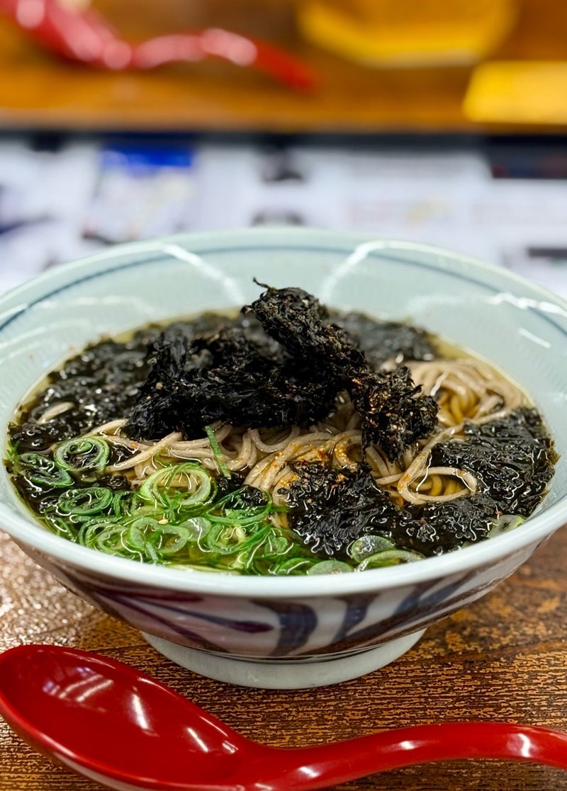 順調な走行中に食べた海苔蕎麦の画像