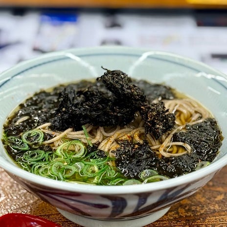 順調な走行中に食べた海苔蕎麦の画像