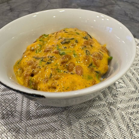 堀ちえみの夫 水菜がよく合う納豆ご飯の画像