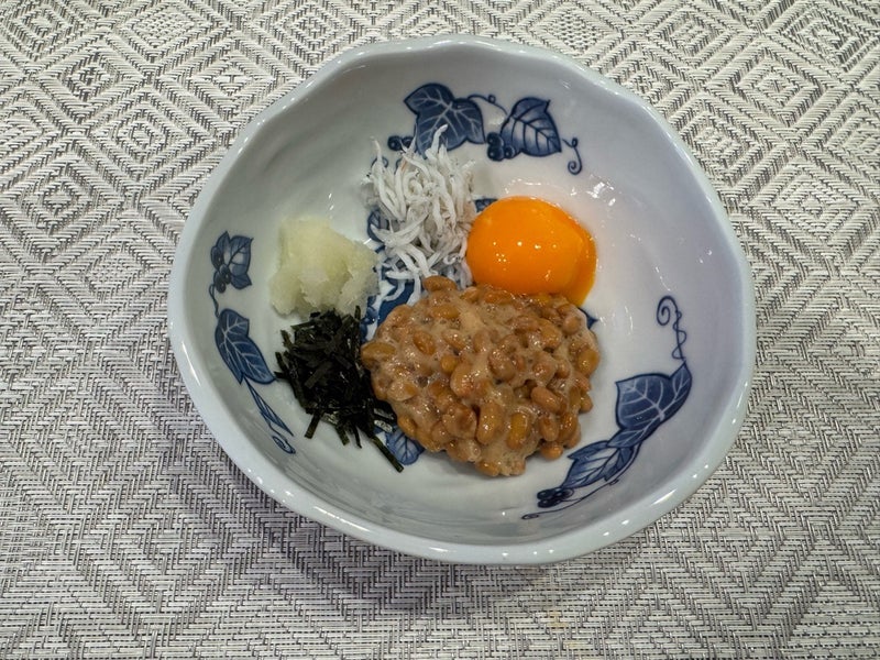 堀ちえみの夫 卵黄としらす入りの納豆の画像