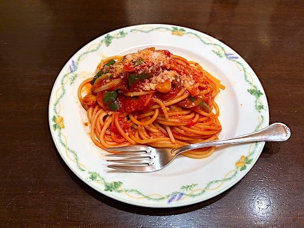 小腹塞ぎに食べたナポリタンの画像