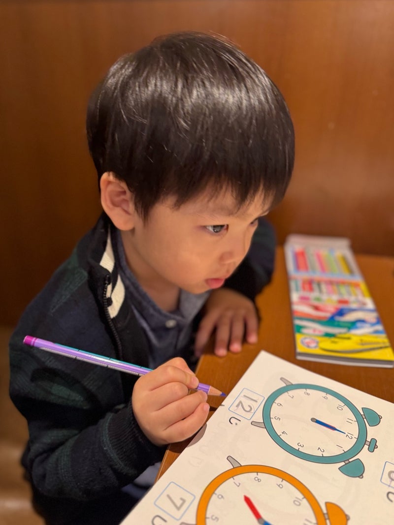 だいた 息子が好きな時計のドリルの画像
