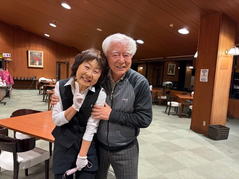 桃の母 ゴルフ前日に温泉と夕食の画像