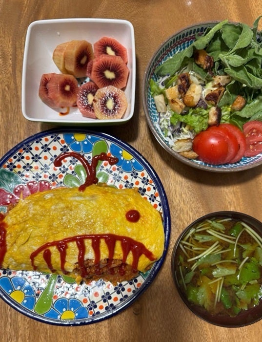 北斗晶 夕食で失敗オムライス