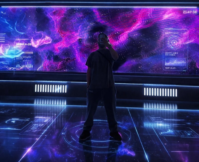 市川團十郎 アートを観に来た様子の画像