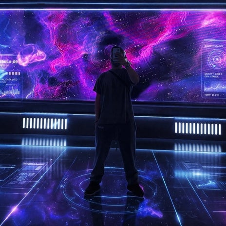 市川團十郎 アートを観に来た様子の画像