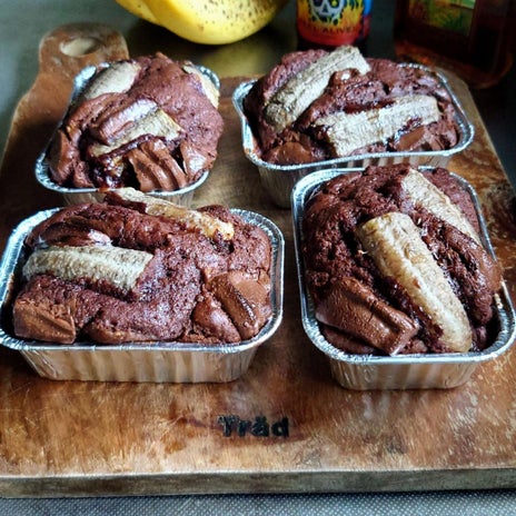 トースターで焼けるバナナケーキの画像