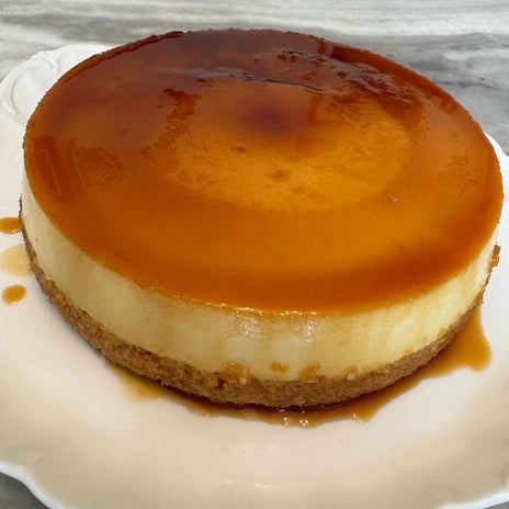 砂糖を減らした甘いプリンケーキの画像