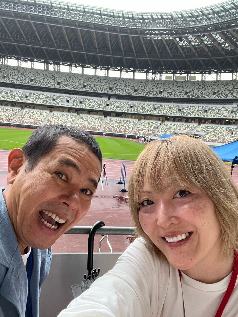 ノッチ 国立での次女の陸上応援の画像