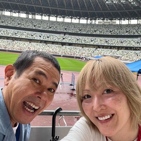 ノッチ 国立での次女の陸上応援の画像