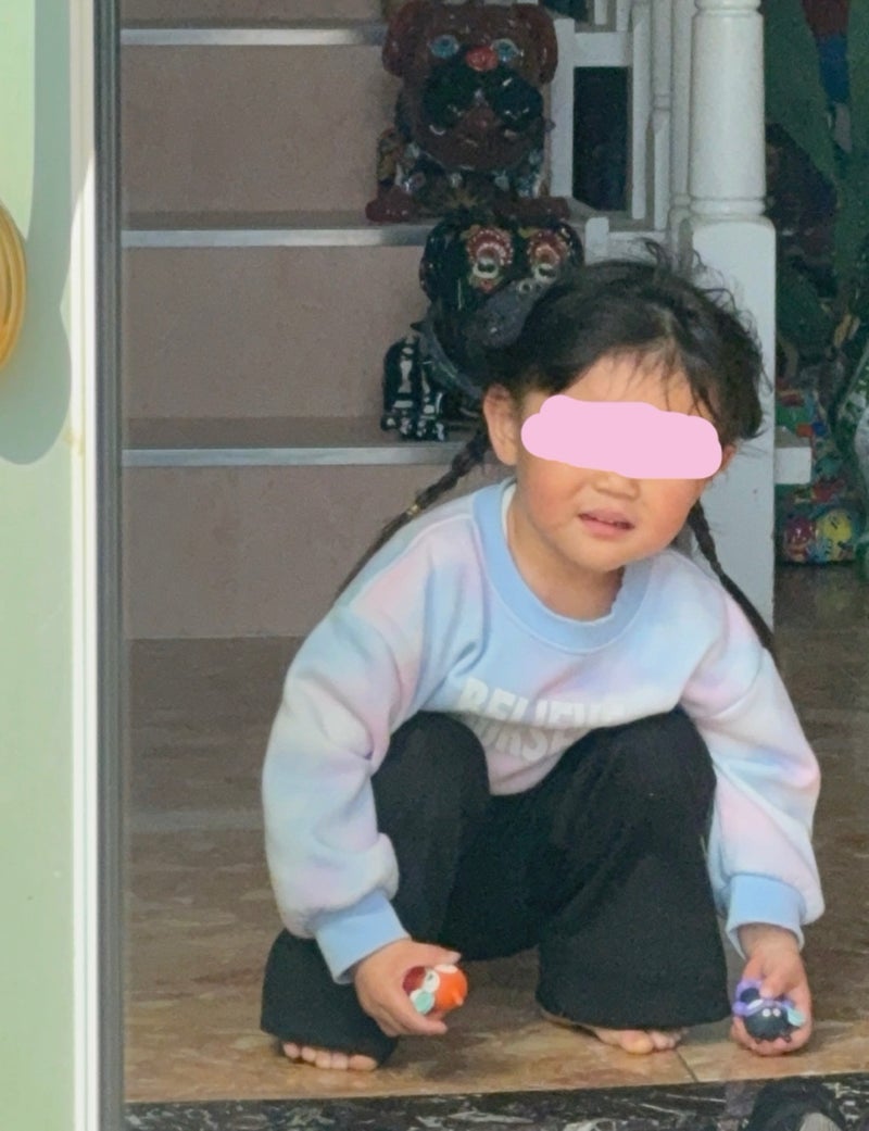 北斗晶 一緒に行くと泣き出した孫の画像