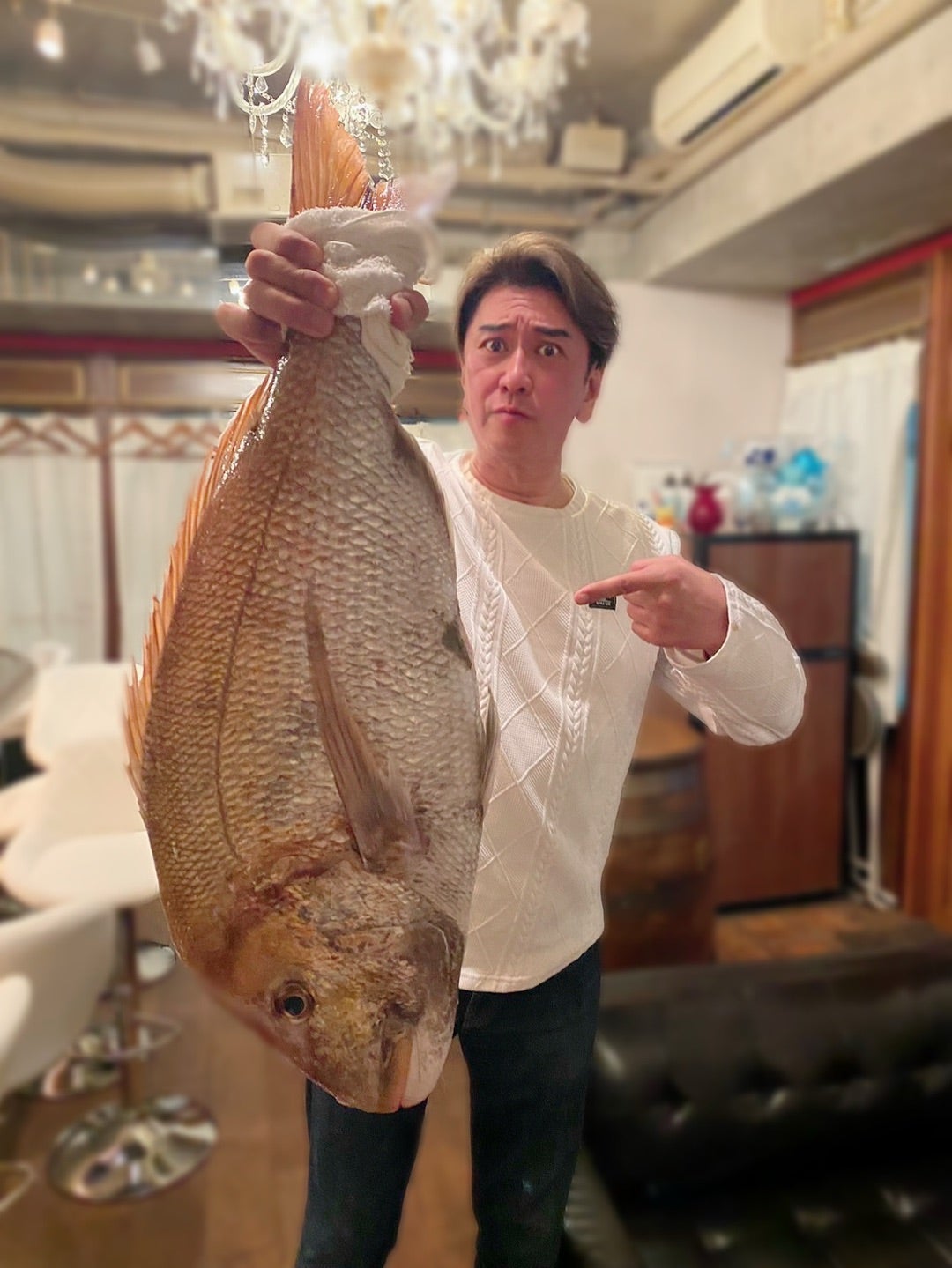 夫・麻世もビックリしていた特鯛