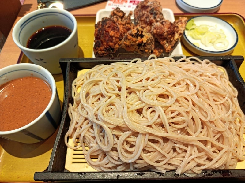 蕎麦と唐揚げで0.2kg増えた体重の画像