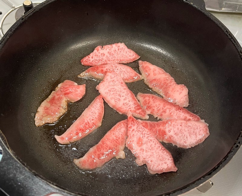 モモコ夫 頂き物のお肉ですき焼きの画像