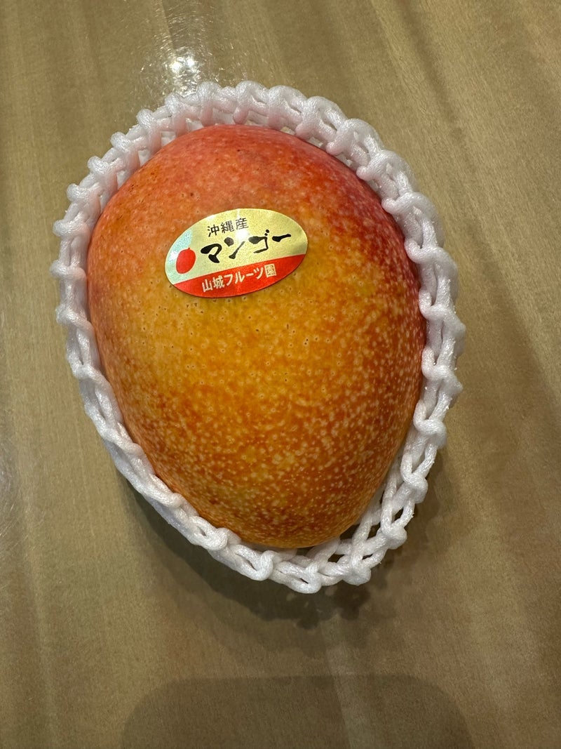 偶然会ったコーチから頂いたマンゴーの画像