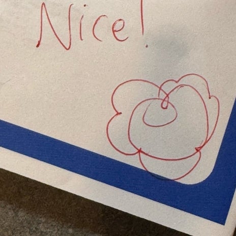 だいたの夫 初の宿題ではなまるの画像