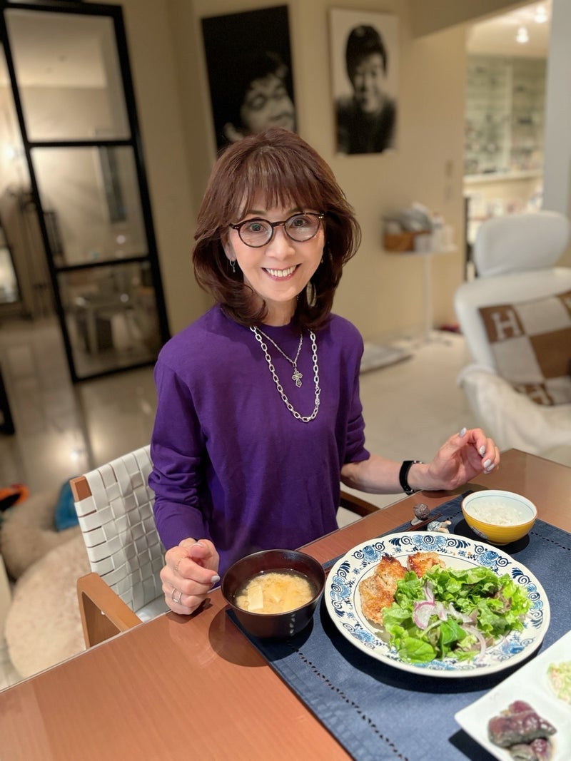 柏木由紀子 成城石井の品で夕食