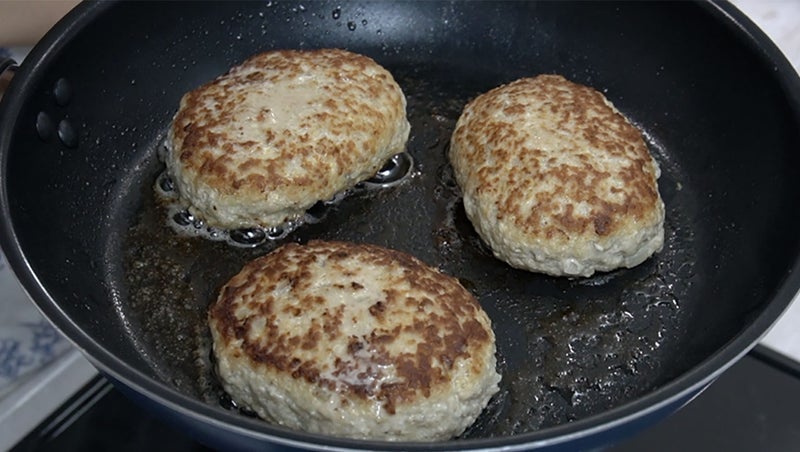 豆腐でふんわり柔らか和風ハンバーグの画像