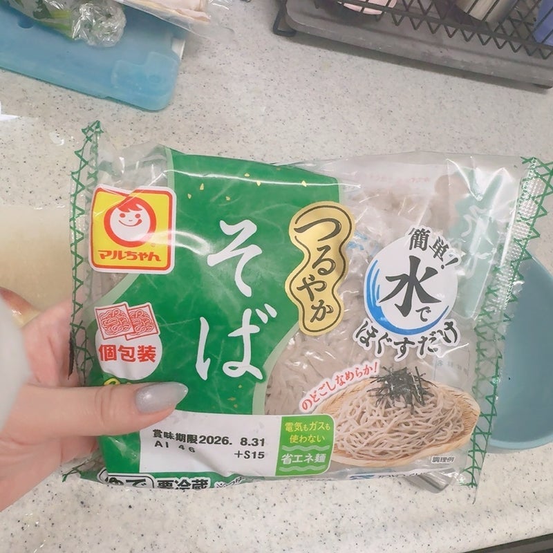 お水でほぐすだけのヘルシーな蕎麦の画像