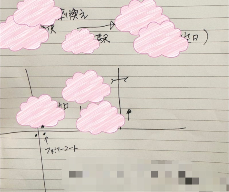 だいた 夫が書いてくれる地図の画像