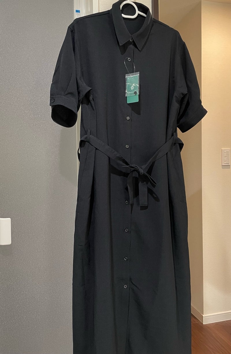 一目惚れで購入した黒いワンピースの画像