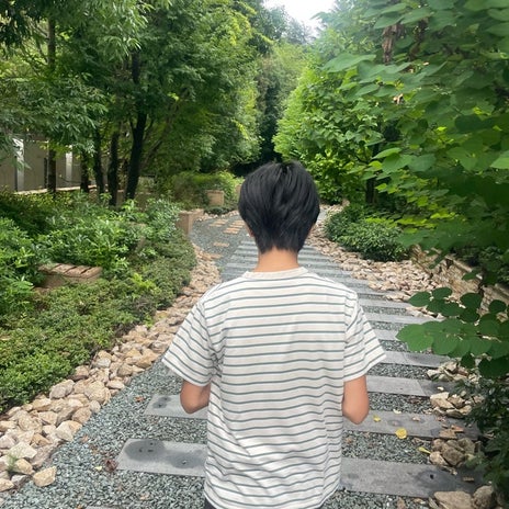 團十郎 話しながら二人との散歩の画像
