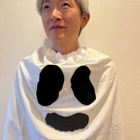 登坂淳一アナ 妻が作ったゴースト衣装の画像