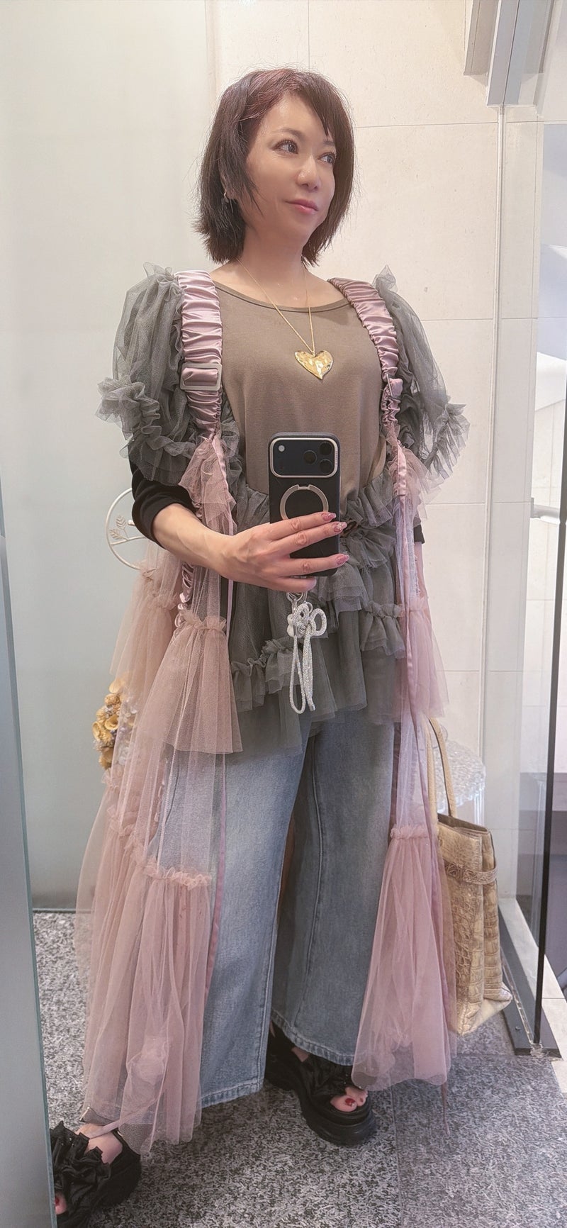 堀ちえみ ランダのサンダルスタイルの画像