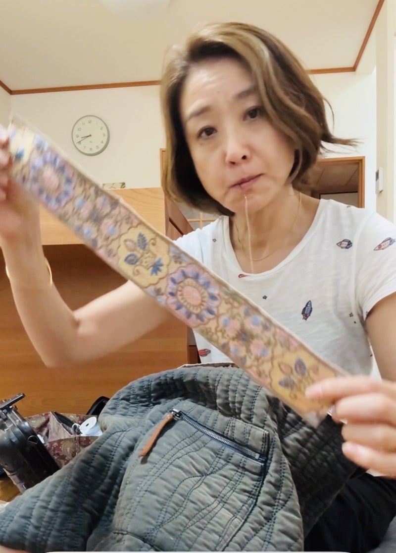 お気に入りのバッグを手縫いでリメイクの画像