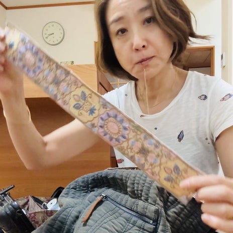 お気に入りのバッグを手縫いでリメイクの画像