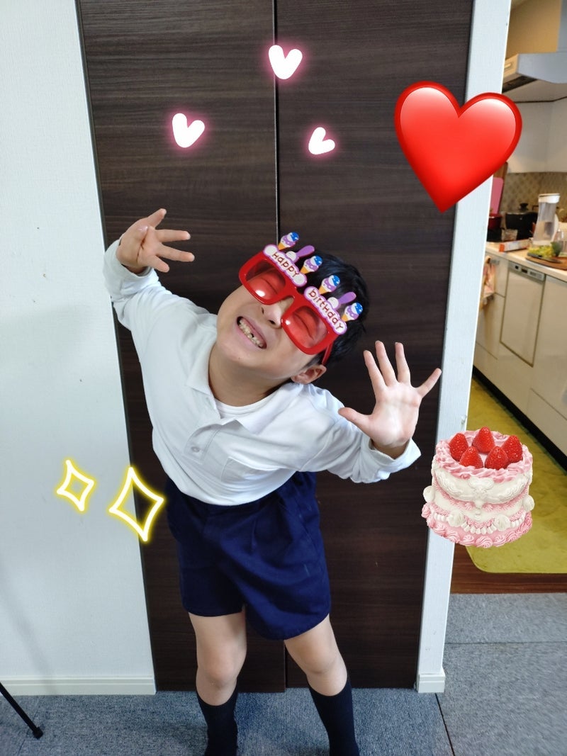 山田花子 9歳の誕生日迎えた次男