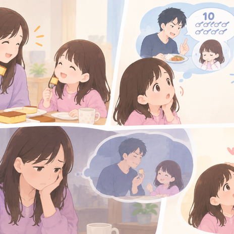 娘が我慢し食べた元夫の交換条件の画像