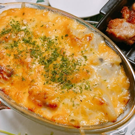 全然食べない旦那が食べたグラタンの画像