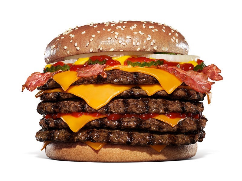 バーガーキングのチーズ8枚のバーガーの画像