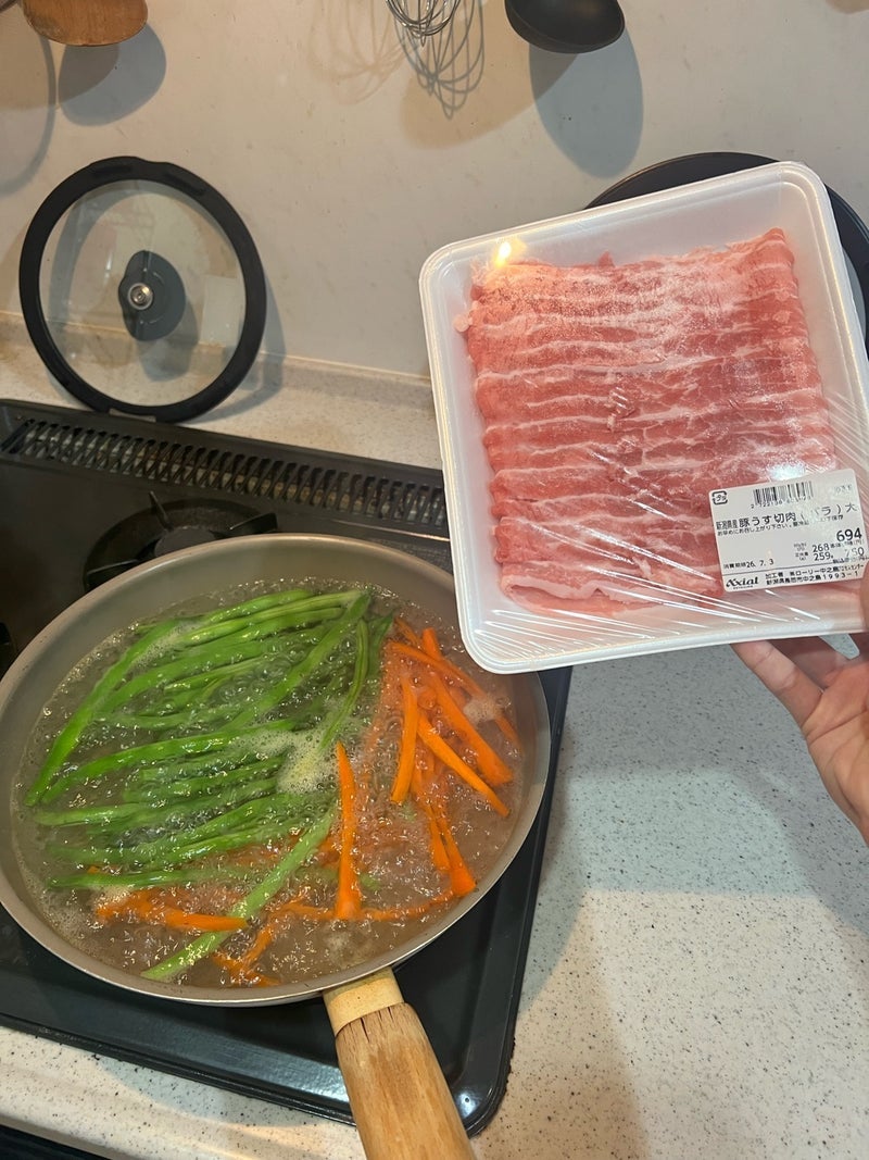 冷食ばかりで反省し作った肉巻きの画像