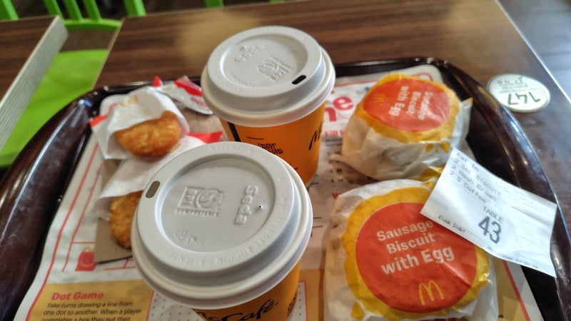 3000円超えになったマックの朝食の画像