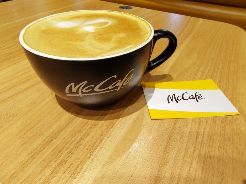 ガッカリしたマックカフェの貼り紙の画像