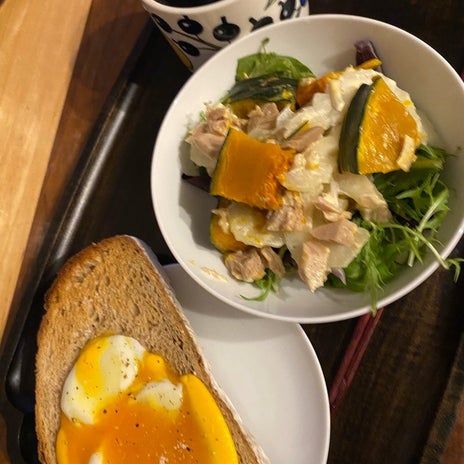 早く起きて考えた朝ご飯のメニューの画像