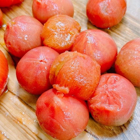 美奈代 頂き物のトマトを湯むきの画像