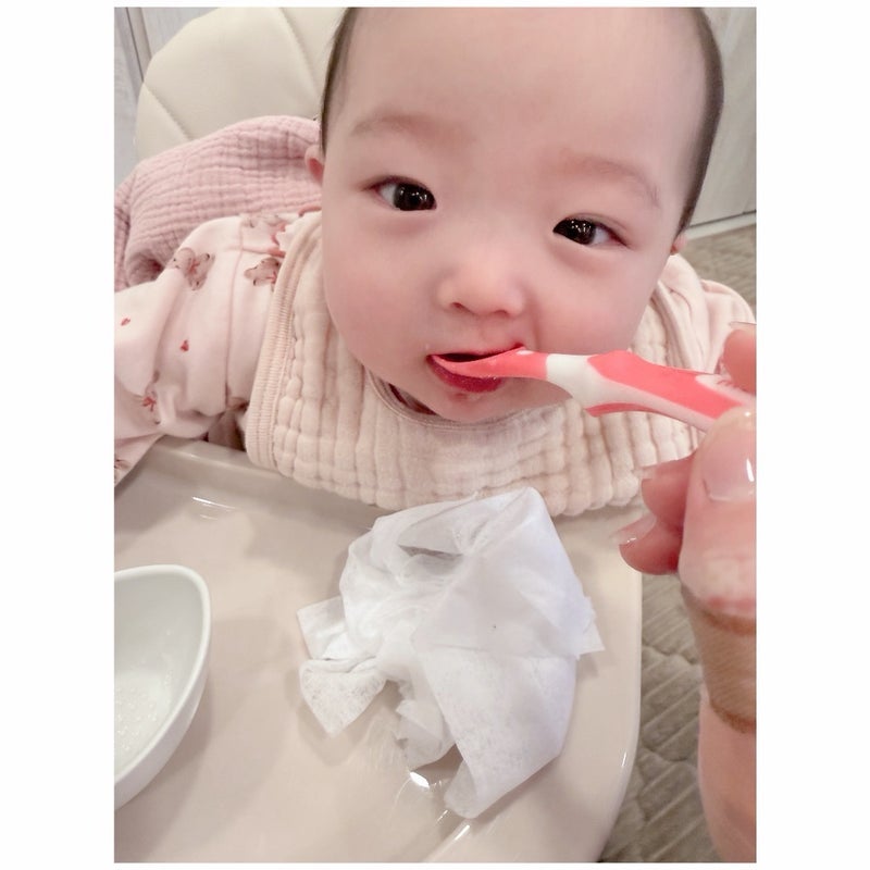 辻希美 格闘した朝の娘の離乳食の画像