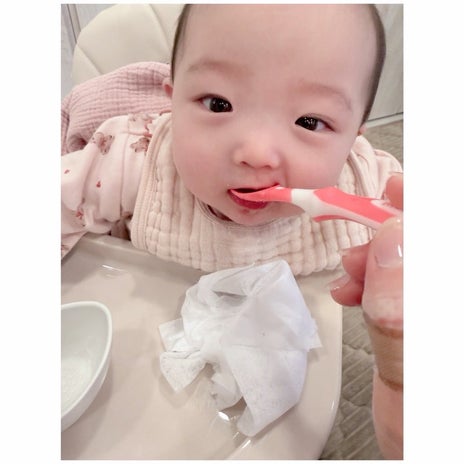 辻希美 格闘した朝の娘の離乳食の画像