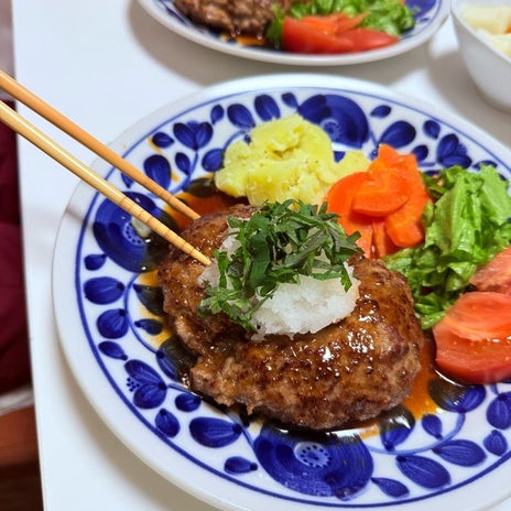 お母さんが作ってくれた和風ハンバーグの画像