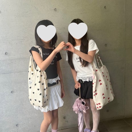 原宿で買った子供たちのおそろコーデの画像