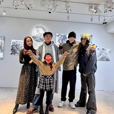 PINKY 子供達と夫の墨画展を鑑賞の画像