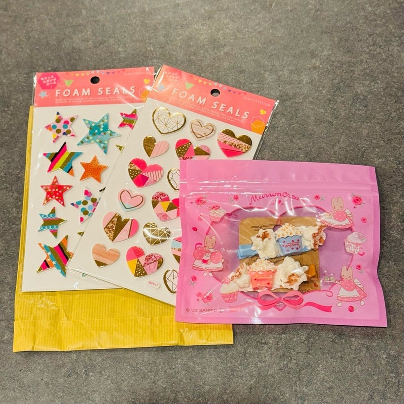 だいた アナからシールと髪留めの画像