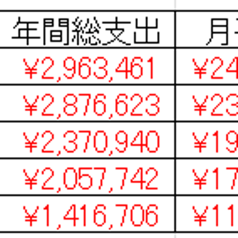 年間支出が100万円以上減った訳の画像