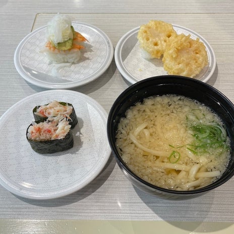 息子の運転ではま寿司で晩御飯の画像