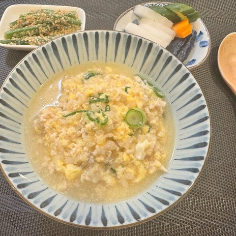 薬丸裕英 昨晩は妻が作った雑炊の画像