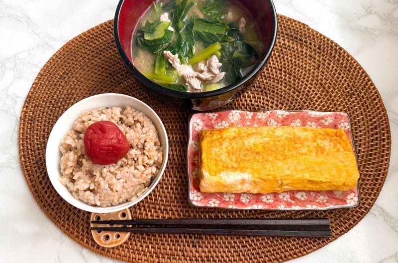 贅沢に卵4つ使った大きい卵焼きの画像